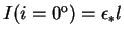 $I(i=0^{\rm o})=\epsilon_* l$